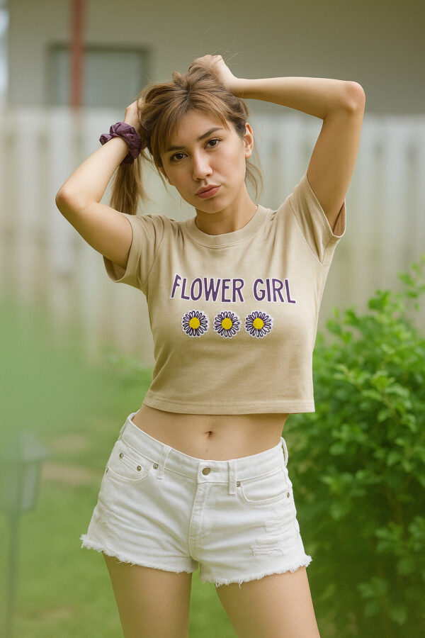 Women Crop top flower girl