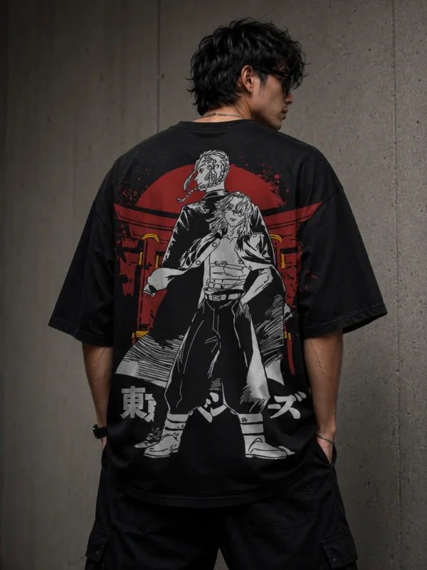 Tokyo Revengers Anime Oversized T-Shirt – Mikey & Draken Graphic Streetwear Tee