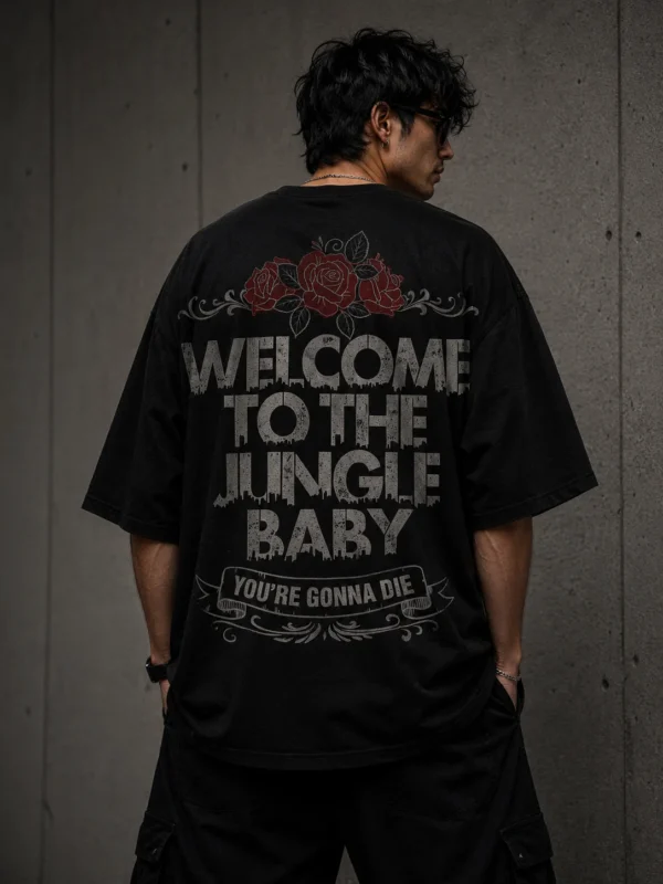 Jungle Baby Oversized T-Shirt – Vintage Graphic Back Print Tee